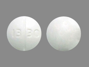 White Trazodone 50mg -13 30 Pill - white round, 7mm